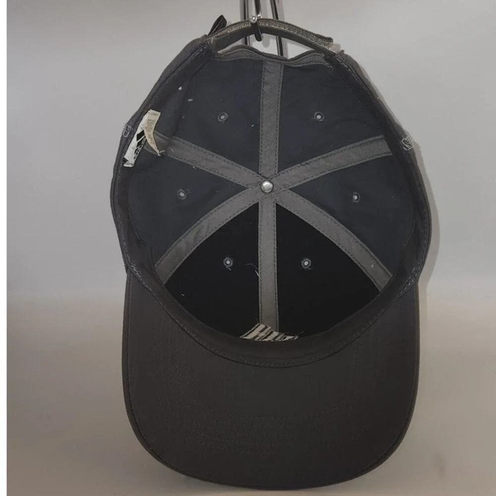 Adidas Grey Logo on Grey Hat with Stitching‎ detail Strap Back EUC